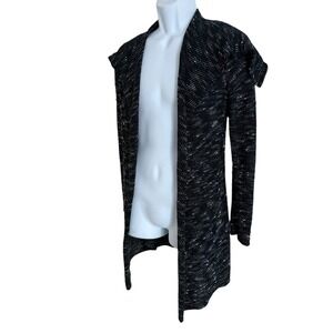 Heidi Hess Women Cardigan Waterfall‎ S Hand Loomed Open Weave Schlub Knit